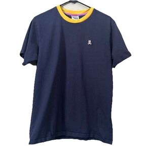 Teddy Fresh T-Shirt Blue Yellow Lavender Men's L Streetwear Faded Embroidered